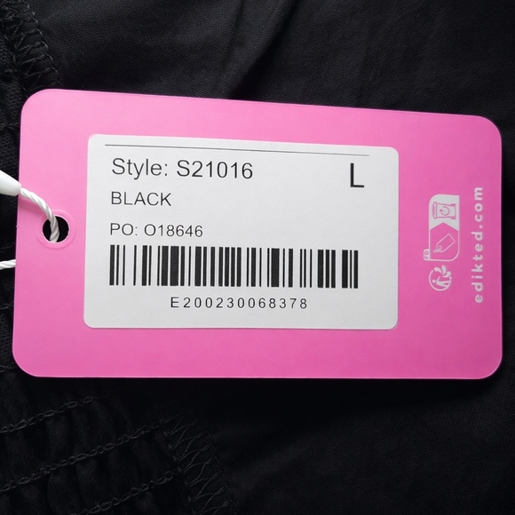 NWT Edikted Cecelie Strapless Drop Waist Mini Dress – Black – Size L - Picture 7 of 9